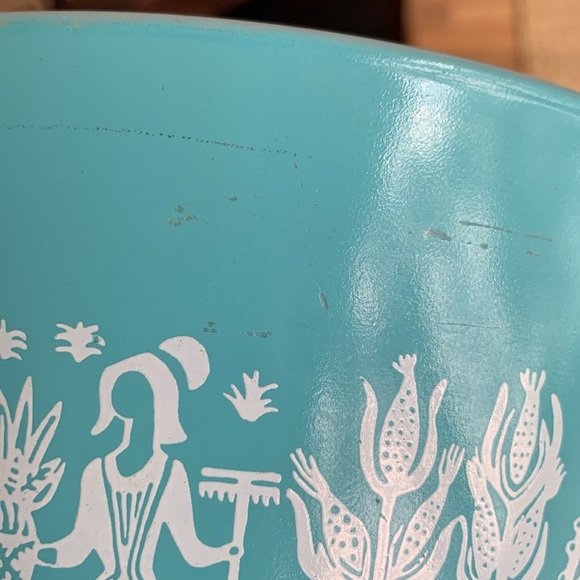 Pyrex 475 Vintage Amish Butterprint Turquoise Casserole, decorative - Picture 10 of 11